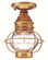 Onion One Light Flush Mount in Antique Brass (196|2514ABMEDCLR)
