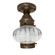 Cageless One Light Flush Mount in Dark Antique Brass (196|2024DABMEDOPT)