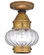 Cageless One Light Flush Mount in Antique Brass (196|2024ABMEDOPT)