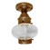 Cageless One Light Flush Mount in Antique Brass (196|2024ABMEDCLR)