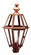 Boston One Light Post Mount in Antique Copper (196|1623ACCIMCLR)