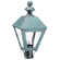 Boston One Light Post Mount in Verdi Gris (196|1123VGCIMSMG)