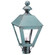 Boston One Light Post Mount in Verdi Gris (196|1123VGCIMCLR)