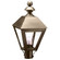 Boston One Light Post Mount in Dark Antique Brass (196|1123DABCIMSMG)