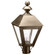 Boston One Light Post Mount in Dark Antique Brass (196|1123DABCIMFST)