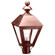 Boston One Light Post Mount in Antique Copper (196|1123ACCIMSMG)