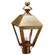 Boston One Light Post Mount in Antique Brass (196|1123ABCIMCLR)