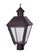 Boston Three Light Post Mount in Dark Brass (196|1113DBLT3FST)