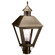 Boston One Light Post Mount in Dark Antique Brass (196|1113DABCIMCLR)