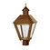 Boston Three Light Post Mount in Antique Brass (196|1113ABLT3SMG)
