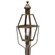 Boston One Light Post Mount in Dark Antique Brass (196|1043DABCIMCLR)