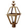 Boston One Light Post Mount in Antique Brass (196|1023ABCIMSMG)