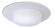 Rec Inc 6'' Trim 6'' Drop Opal Lens W/ Plastic Trim in White (167|NP24)