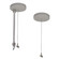 LED Linear Pendant Power & Aircraft Mounting Kit in Aluminum (167|NLUDPCCA)