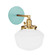 Uno One Light Wall Sconce in Sea Green w/Brushed Brass (518|SCM4134891)