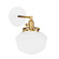 Uno One Light Wall Sconce in White w/Brushed Brass (518|SCM4134491)