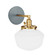Uno One Light Wall Sconce in Slate Gray w/Brushed Brass (518|SCM4134091)