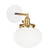 Uno One Light Wall Sconce in White with Brushed Brass (518|SCM4114491)