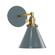 Uno One Light Wall Sconce in Slate Gray w/Brushed Brass (518|SCM4054091)