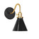 Uno One Light Wall Sconce in Black with Brushed Brass (518|SCL4054191)