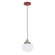 Uno One Light Pendant in Barn Red w/Brushed Nickel (518|PEB4135596C24)
