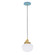 Uno One Light Pendant in Light Blue w/Brushed Brass (518|PEB4135491C22)