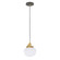 Uno One Light Pendant in Architectural Bronze w/Brushed Brass (518|PEB4135191C21)