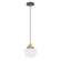 Uno One Light Pendant in Architectural Bronze with Brushed Brass (518|PEB4135191C21)