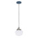 Uno One Light Pendant in Navy w/Brushed Nickel (518|PEB4135096C12)