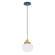 Uno One Light Pendant in Navy w/Brushed Brass (518|PEB4135091C04)