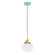 Uno One Light Pendant in Sea Green with Brushed Brass (518|PEB4134891C20)