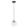 Uno One Light Pendant in Forest Green with Brushed Nickel (518|PEB4134296C12)