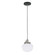 Uno One Light Pendant in Black w/Brushed Nickel (518|PEB4134196C12)