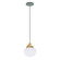 Uno One Light Pendant in Slate Gray w/Brushed Brass (518|PEB4134091C04)