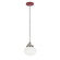 Uno One Light Pendant in Barn Red with Brushed Nickel (518|PEB4115596C23)