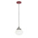 Uno One Light Pendant in Barn Red with Brushed Nickel (518|PEB4115596C21)