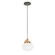 Uno One Light Pendant in Architectural Bronze with Brushed Brass (518|PEB4115191C04)