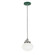 Uno One Light Pendant in Forest Green with Brushed Nickel (518|PEB4114296C24)