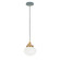 Uno One Light Pendant in Slate Gray with Brushed Brass (518|PEB4114091C01)