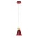 Uno One Light Pendant in Barn Red w/Brushed Brass (518|PEB4055591C20)