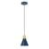 Uno One Light Pendant in Navy w/Brushed Brass (518|PEB4055091)