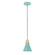 Uno One Light Pendant in Sea Green w/Brushed Brass (518|PEB4054891C20)