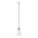 Uno One Light Pendant in White w/Brushed Nickel (518|PEB4054496C12)