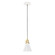 Uno One Light Pendant in White w/Brushed Brass (518|PEB4054491C23)