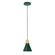 Uno One Light Pendant in Forest Green with Brushed Brass (518|PEB4054291)