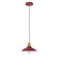 Uno One Light Pendant in Barn Red w/Brushed Brass (518|PEB4045591)