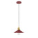 Uno One Light Pendant in Barn Red with Brushed Brass (518|PEB4045591)