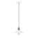 Uno One Light Pendant in White with Brushed Nickel (518|PEB4044496C20)