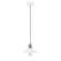 Uno One Light Pendant in White w/Brushed Nickel (518|PEB4044496C02)