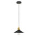 Uno One Light Pendant in Black with Brushed Brass (518|PEB4044191C12)